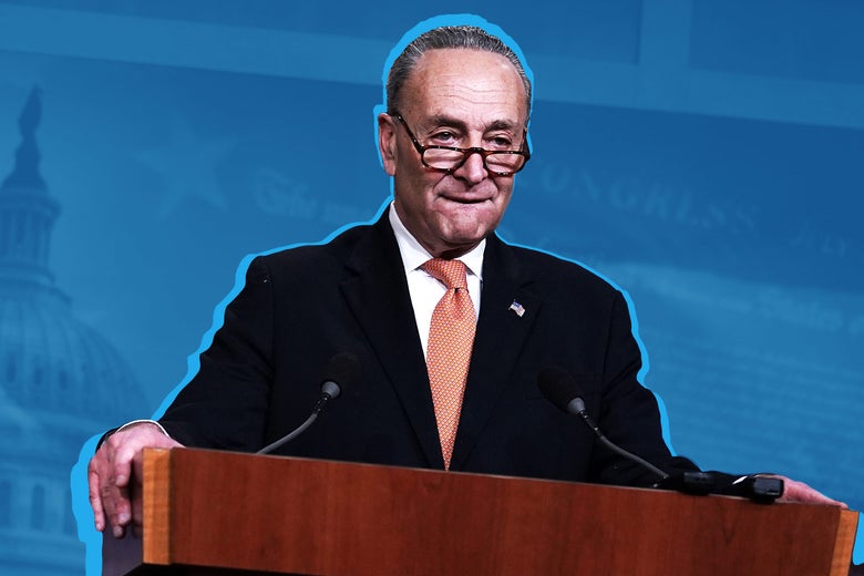 U.S. Senate Minority Leader Sen. Chuck Schumer speaks during a news conference on Saturday in Washington.